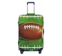 KCGSDEGV Copertura elastica per bagagli con stampe di campi da football americano, con cerniere invisibili, protezione universale per valigie da viaggio, viaggi d'affari, Nero , XL(29-32inch suitcase