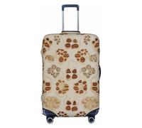 KCGSDEGV Copertura elastica per bagagli con stampe di impronte di ossa e piedi, con cerniere invisibili, protezione universale per valigie da viaggio, viaggi di lavoro, Nero , XL(29-32inch suitcase