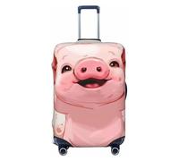 KCGSDEGV Funny Farm Animals Prints - Copertura elastica per bagagli con cerniere invisibili, protezione universale per valigie, viaggi, viaggi d'affari, Nero , S(18-21inch suitcase), Valigia