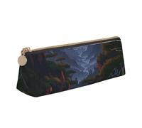 KCGSDEGV Shining Overlook - Astuccio in pelle con stampa a triangolo, per matite, penne, cancelleria, organizer per scuola, ragazze e ragazzi