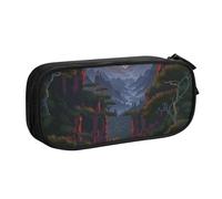 KCGSDEGV Shining Overlook - Astuccio per penne e matite con stampa, per ragazze e ragazzi, grande capacità, astuccio per cancelleria, colore nero, Nero , Taglia unica, Zaino per la scuola