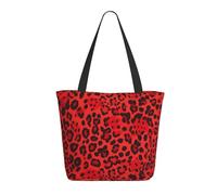 KCGSDEGV Sunset Sea Surf Seascape Printing Tote Bag per le donne Borsa a tracolla grande leggera con cerniera per shopping, scuola, lavoro, viaggi, Motivo leopardato rosso., Taglia unica