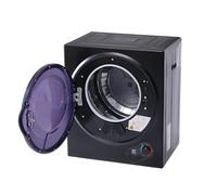 KCHBSE Mini asciugatrice salvaspazio per Piccoli Appartamenti | Riscaldatore ceramico PTC da 850 W, Caricamento Frontale | Installazione Indipendente/a Parete | Timer 20-200 min., 65 °C,Black