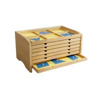 KCHFEVQ Armadio Geometrico per Bambini Cassettiera Didattica con Inserti Geometrici Pannelli a Contrasto in Legno Finitura Minimal per Sviluppo Riconoscimento Forme attività Tattili Scuola Ludoteca