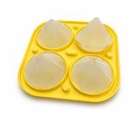 KCHFEVQ Stampo per Cubetti di Ghiaccio in Silicone con Coperchio per Prevenire Fuoriuscite E Odori Adatto per Whisky E Bevande per La, Giallo, Giallo