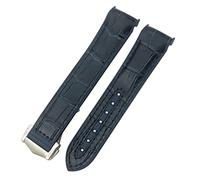 KCHSRKHXC 19mm 20mm 21mm 22mm Rubber Watchband Fit for Omega Planet Ocean Diver 300 Silicone Nylon Sports Watch Strap