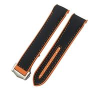 KCHSRKHXC 19mm 20mm 21mm 22mm Rubber Watchband Fit for Omega Planet Ocean Diver 300 Silicone Nylon Sports Watch Strap