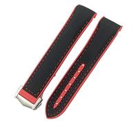 KCHSRKHXC 19mm 20mm 21mm 22mm Rubber Watchband Fit for Omega Planet Ocean Diver 300 Silicone Nylon Sports Watch Strap
