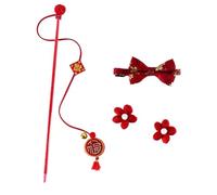 KCHSRKHXC 1Set Cat Year Costume Kit decorativo Collar Cat Bowtie Lantern e Teaser per animali domestici Fun Festival Dress Up e Playtime