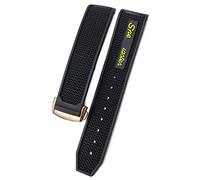 KCHSRKHXC 20/21/22mm Rubber Silicone Watchband Fit for watch Strap Stainless Steel Deployment Buckle