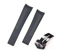 KCHSRKHXC 20mm 22 mm in gomma silicone sport edizione cabina di guardia compatibile con una fascia da orologio da orologio da uomo della serie