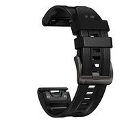 KCHSRKHXC 22 26mm Quickfit Smart Watch Straps For Fenix 7 7X 6 6X Pro 5X 5 Plus 3HR 9455 Leather+Silicone Wrist Watchbands Bracelet