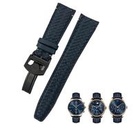 KCHSRKHXC 22 mm 20 mm 21 mm 21 mm Cinturino per orologio intrecciato adatto per orologi da pilota Portofino IW5007 Cinturino in morbida pelle blu, 22mm, standard, Standard