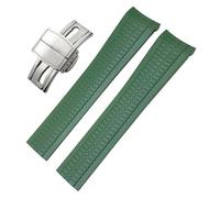 KCHSRKHXC 22 mm Canda di guardia in gomma in silicone fluente per 5168G 5968 g Pin metalliche Fine curve di orologio morbido Braccialetti