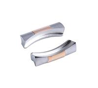 KCHSRKHXC 2pcs 20mm Curved Link EndLink EndLink solo per la fascia di guardia per la fascia di pelle in gomma Submariner Cinta senza soluzione di continuità (colore: oro, dimensione: 20mm)