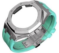 KCHSRKHXC 4rd Gen Kit for GA2100 GA-2100 GA2110 Metal Watch Case Fluorine Rubber Strap Stainless Steel Bezel Rubber Sport Watchband Watch Strap