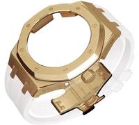 KCHSRKHXC 4rd Gen Kit for GA2100 GA-2100 GA2110 Metal Watch Case Fluorine Rubber Strap Stainless Steel Bezel Rubber Sport Watchband Watch Strap