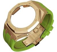 KCHSRKHXC 4rd Gen Kit for GA2100 GA-2100 GA2110 Metal Watch Case Fluorine Rubber Strap Stainless Steel Bezel Rubber Sport Watchband Watch Strap