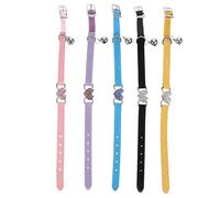 KCHSRKHXC 5 pezzi Collar per cani Rhinestone regolabile con campanello Adorabile collari di gatti per animali