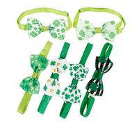 KCHSRKHXC 6 pezzi St Patrick's Day Pet Bow Weies Green Festival Bow Collar Lightweight Cut Dog Accessorie per celebrazione delle festività natalizie