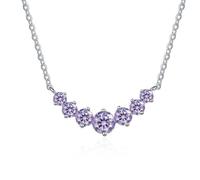 KCHSRKHXC Accessori 2.8 Collana Moissanite per Donna Collane con Ciondolo con Diamanti Create dal Laboratorio a Colori D Taglio Rotondo, perfette per l'uso Quotidiano, Feste di Matrimonio