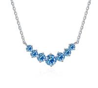 KCHSRKHXC Accessori 2.8 Collana Moissanite per Donna Collane con Ciondolo con Diamanti Create dal Laboratorio a Colori D Taglio Rotondo, perfette per l'uso Quotidiano, Feste di Matrimonio