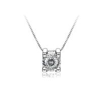KCHSRKHXC Accessori - Collana da Donna con Pendente in moissanite di Colore D a Taglio Rotondo da 1 ct