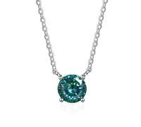 KCHSRKHXC Accessori Collana in moissanite da 1 ct per Donna Collane con Diamanti Rosso/Blu/Verde Collana con Pendente in moissanite di Colore D per Donna