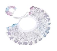 KCHSRKHXC Adorabile colletto di gatto in pizzo regolabile con fiore decorativo per la sciarpa a collo leggero per animali domestici per l'abbigliamento quotidiano e occasioni speciali viola