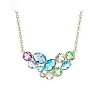 KCHSRKHXC Austria Crystal Colorful Chain Smap Designer Champagne Color Jewelry for Women