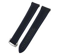KCHSRKHXC Banda di guardia da 20 mm in cuoio in pelle per il fondo di guardia per omega 300 at150 pianeta oceano nylon orologio uomo donna