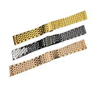 KCHSRKHXC Bande di guardia in acciaio inossidabile da donna Bracciale 14mm 16mm 18mm 20mm 20mm 22mm 24mm Accessori per cinturini a fascia d'orologio curvo in argento in argento