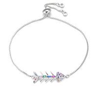 KCHSRKHXC Bellissima zirconia cubica a base di zirconia cubica per donne GIURNI Regali di gioielli a catena regolabile