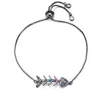 KCHSRKHXC Bellissima zirconia cubica a base di zirconia cubica per donne GIURNI Regali di gioielli a catena regolabile