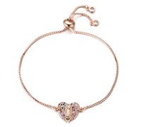 KCHSRKHXC Blank Angel Wing Multicolore Cubic Zirconia zirconia regolabile