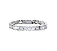 KCHSRKHXC bracciali per donne gioielli da donna 16 cm 18 cm 20 cm 3 dimensioni a 3 dimensioni cluster cubico cluster tennis platinum placcato 16 cm