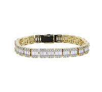 KCHSRKHXC bracciali per donne gioielli da donna 16 cm 18 cm 20 cm 3 dimensioni a 3 dimensioni cluster cubico cluster tennis platinum placcato 16 cm