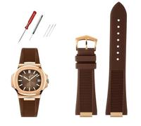 KCHSRKHXC Canda di guardia fluorosilicone di qualità per Patek Philippe Sport Elegante Nautilus Series 5711/5712/5980 Bracciale per orologio impermeabile Bracciale maschio