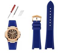 KCHSRKHXC Canda di guardia fluorosilicone di qualità per Patek Philippe Sport Elegante Nautilus Series 5711/5712/5980 Bracciale per orologio impermeabile Bracciale maschio