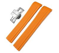 KCHSRKHXC Canda di guardia in gomma fluida colorate per 5164A 5167A Series Butterfly Buckle 21mm Strap di orologio in silicone