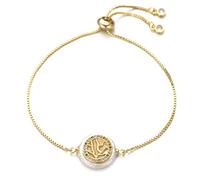 KCHSRKHXC Catena di cursore per la famiglia per ragazzi e ragazze Shell naturale zirconia cubica zirconia Women Fashion Jewelry