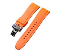 KCHSRKHXC Cingcio di chiusura a farfalla in gomma impermeabile 20 22 mm Bracciale silicone di silicone a rilascio nero verde nero da uomo, braccialetto
