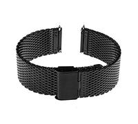 KCHSRKHXC cinghia da orologio 16mm 18mm 20mm 22mm universale di orologio universale a rilascio rapido orologio inapiccello in acciaio inossidabile cinghia da polso bracciale nero