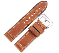 KCHSRKHXC cinghia di orologio da guardia fatti a mano 22 mm da 24 mm da donna donna marrone rosso nero vera vera pelle orologio cintura cintura in acciaio inossidabile in acciaio inossidabile