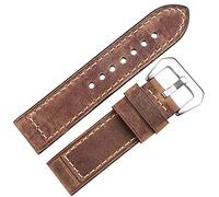 KCHSRKHXC cinghia di orologio da guardia fatti a mano 22 mm da 24 mm da donna donna marrone rosso nero vera vera pelle orologio cintura cintura in acciaio inossidabile in acciaio inossidabile