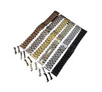 KCHSRKHXC Cinta di orologi in acciaio inossidabile Fine curva del cinturino 14mm 16mm 18mm 18 mm 20mm 21mm 22mm uomo Donamina Watchband Gold Silver Gold Zwart Bracciale