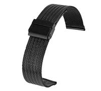 KCHSRKHXC cinturino per orologio, 18/20/22/24 mm gancio fibbia maglia acciaio inossidabile cinturini per orologi cinturini di ricambio cinturino cinturino cinturino, 18mm, Standard, Standard