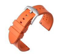 KCHSRKHXC Cinturino per orologio a sgancio rapido, 18 mm, 19 mm, 20 mm, 21 mm, 22 mm, 24 mm, cinturino in gomma siliconica, impermeabile, marrone arancione nero