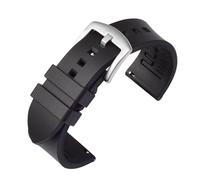 KCHSRKHXC Cinturino per orologio a sgancio rapido, 18 mm, 19 mm, 20 mm, 21 mm, 22 mm, 24 mm, cinturino in gomma siliconica, impermeabile, marrone arancione nero