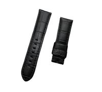 KCHSRKHXC Cinturino per orologio da polso in pelle di bambù di vitello, 22 mm, 24 mm, 26 mm, nero, marrone, blu, verde, grigio, bianco, compatibile con cinturino con fibbia (2 cinturini neri, 24 mm